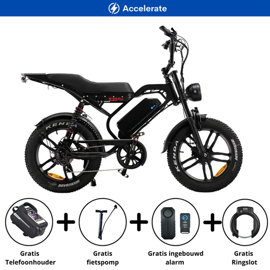 QMWheels S20 Pro | Zwart | Hydraulische remmen