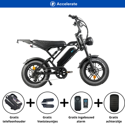 V20 Pro Mini Fatbike Zwart | 2026 model | Accelerate