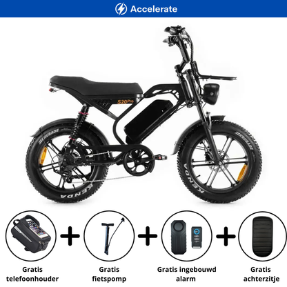 QMWheels S20 Pro | Zwart | Hydraulische remmen